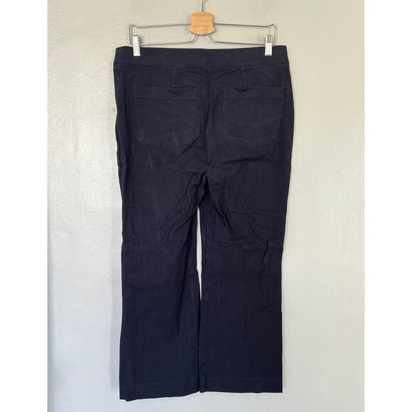 SPANX On The Go Kick Flare Pants Women's Size L Black Crop Black Pull On #20367R - Picture 3 of 13
